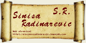 Siniša Radinarević vizit kartica